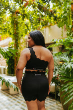 Load image into Gallery viewer, Black Scallop Biker Shorts
