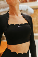 Load image into Gallery viewer, Black Scallop Long Sleeve

