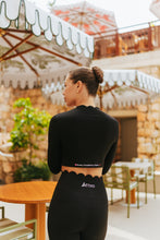Load image into Gallery viewer, Black Scallop Long Sleeve
