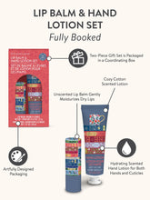 Load image into Gallery viewer, Fully Booked Lip Balm &amp; Hand Lotion Set
