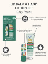 Load image into Gallery viewer, Cozy Reads,Verdant Garden Lip Balm &amp; Hand Lotion Set

