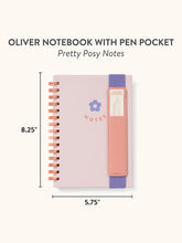 Load image into Gallery viewer, Pretty Posy Notebook with Pen Pocket
