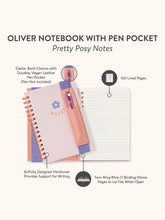 Load image into Gallery viewer, Pretty Posy Notebook with Pen Pocket
