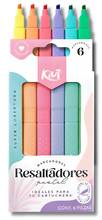Load image into Gallery viewer, Set of 6 Colored Highlighters
