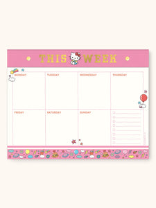 Hello Kitty Weekly Desk Pad with Sticker Sheet