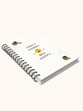 Load image into Gallery viewer, Don&#39;t Worry Bee Happy Medium Spiral Journal
