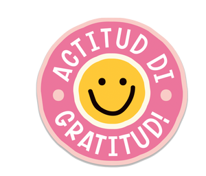 Actitud di Gratitud Waterproof Sticker