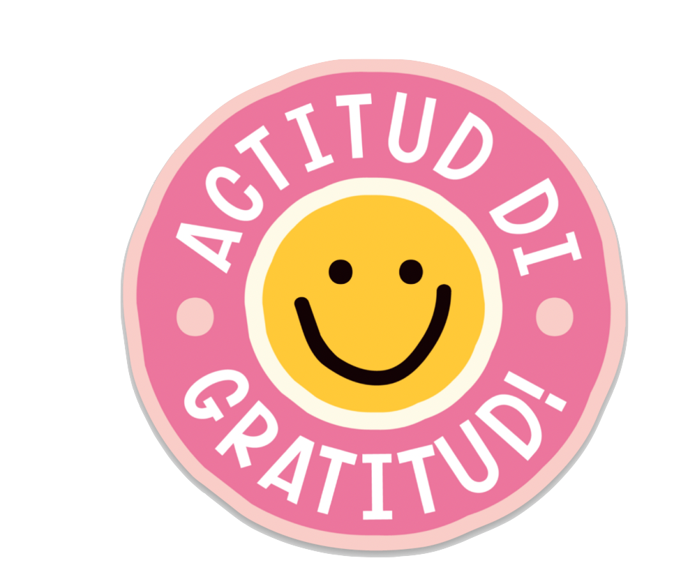 Actitud di Gratitud Waterproof Sticker