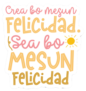 Crea Bo Mesun Felicidad Sticker