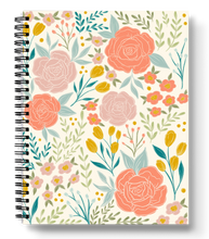 Load image into Gallery viewer, Peonies and Tulips Spiral Lined Notebook
