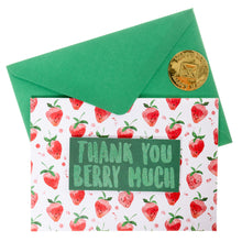 Load image into Gallery viewer, Thank You Berry Much Handmade Card
