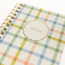 Load image into Gallery viewer, Plaid Noted Hard Cover Spiral Notebook
