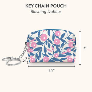 Blushing Dahlias Key Chain Pouch