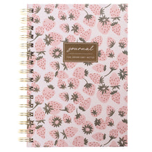 Load image into Gallery viewer, Strawberry Hard Cover Spiral Journal
