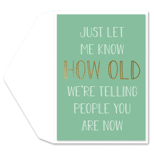 How Old Birthday Greeting Card