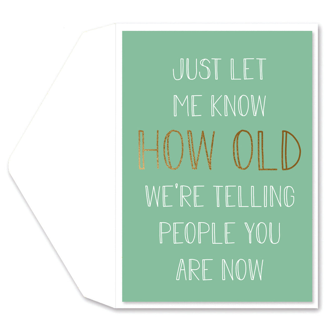 How Old Birthday Greeting Card