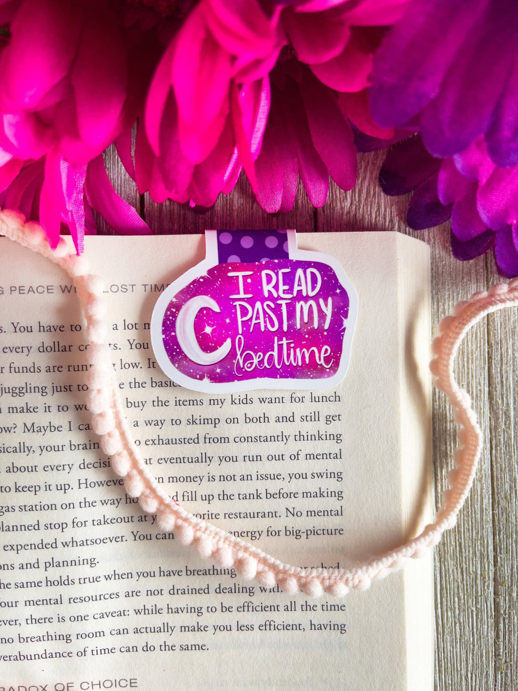 Celestial I Read Past My Bedtime Magnetic Bookmark