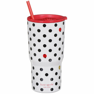 kate spade new york, Lady Bug Dot Stainless Steel Tumbler