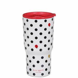 kate spade new york, Lady Bug Dot Stainless Steel Tumbler