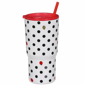 kate spade new york, Lady Bug Dot Stainless Steel Tumbler