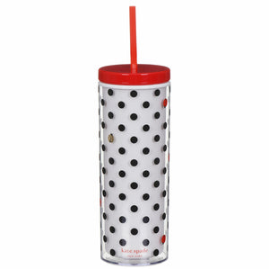 kate spade new york, Ladybug Dot Acrylic Tumbler with Straw