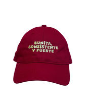 Load image into Gallery viewer, Bunita, Consistente y Fuerte Caps in Wine Red
