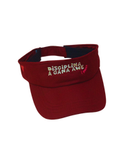 Load image into Gallery viewer, Disciplina A Gana Awe, I Guess Visors in Red
