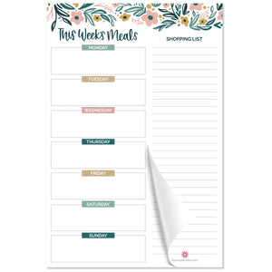 Meal Planning Pad with Magnets, Garden Blooms