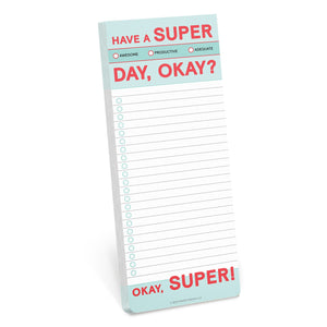 Have a Super Day Make-a-List Pad