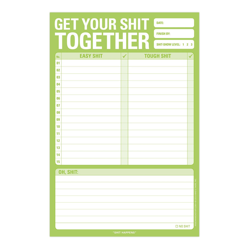 Get Your Shit Together Notepad