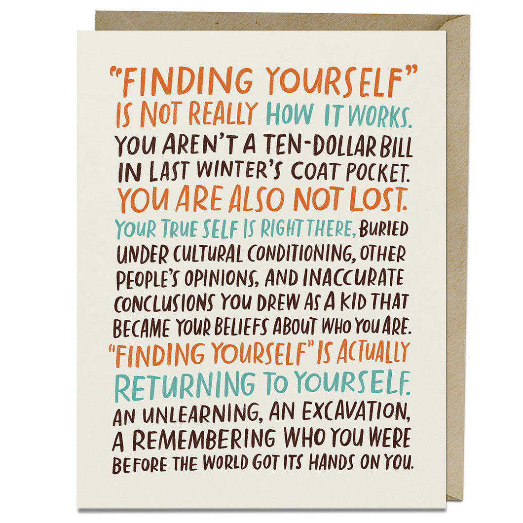 Finding Yourself Card