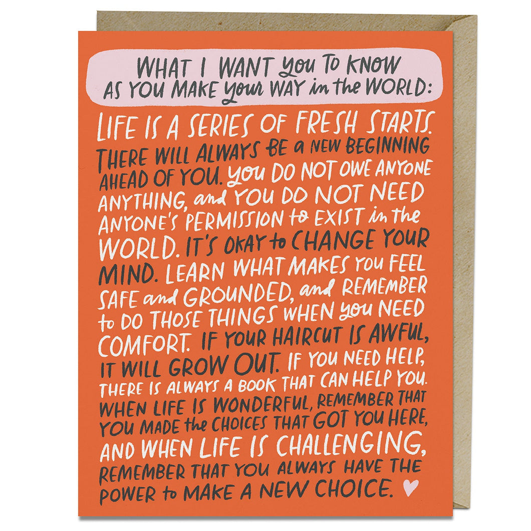 Make Your Way in the World Encouragement  Greeting Card