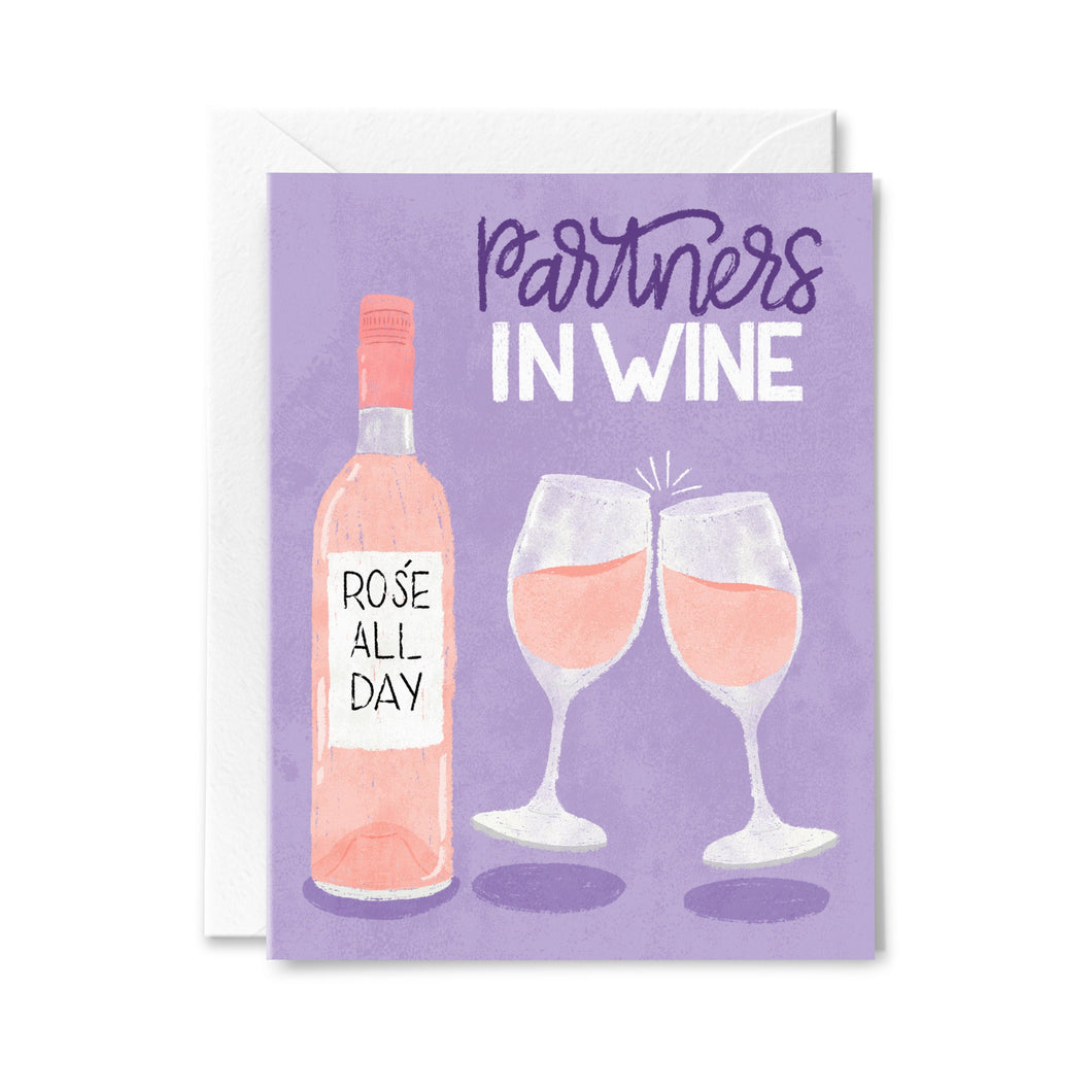 Partners in Wine Greeting Card