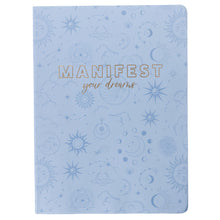 Load image into Gallery viewer, Manifest Your Dreams Celestial Vegan Leather Journal
