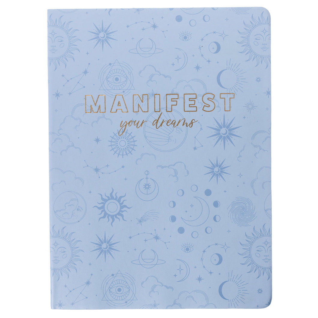 Manifest Your Dreams Celestial Vegan Leather Journal