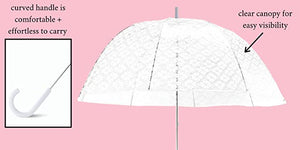 Clear Umbrella, White Spade Flower