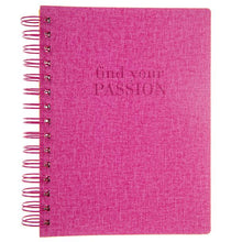 Load image into Gallery viewer, Find Your Passion Textured Spiral Journal
