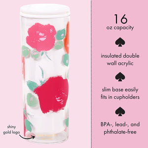 Brushy Rose, Acrylic Thermal Mug