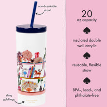 Load image into Gallery viewer, kate spade new york, Bookshelf Acrylic Tumbler with Straw
