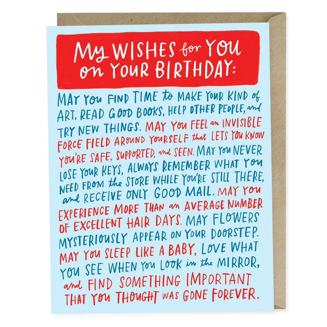 Wishes for Your Birthday Greeting Card