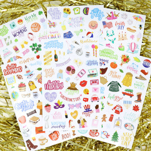 Planner Stickers, Holiday