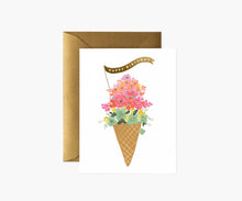 Load image into Gallery viewer, Floral Ice Cream Birthday Card
